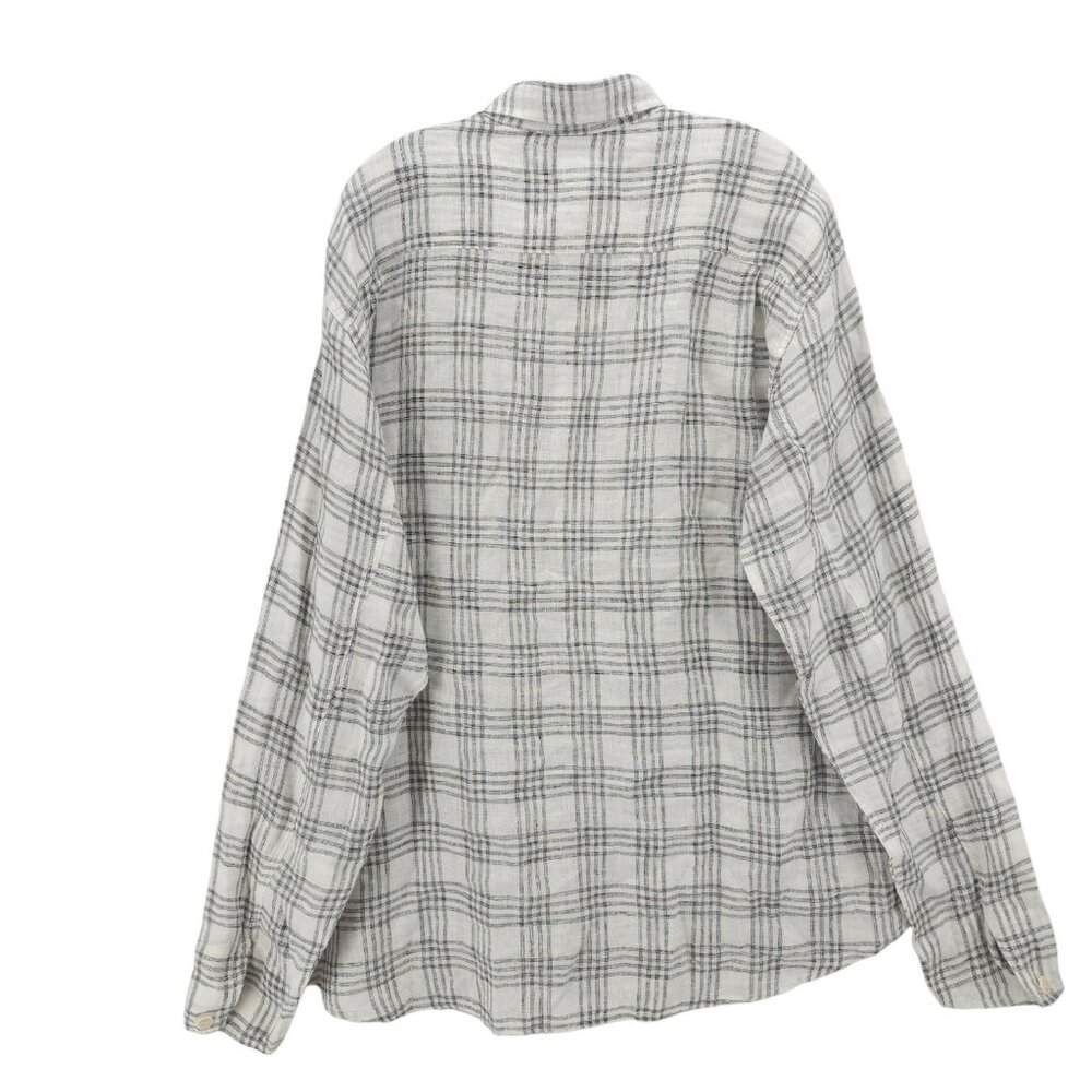 CP Shades White and Gray Plaid Casual Button-Down Shirt XL - Picture 3 of 6